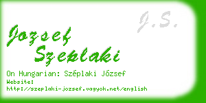 jozsef szeplaki business card