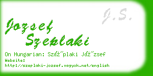 jozsef szeplaki business card